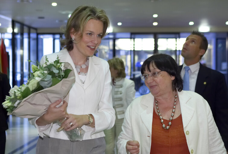 Suriet 5: Princess Mathilde of Belgium attends a meeting in Brussels