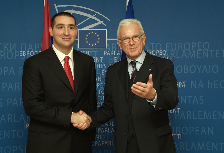 Foto 9: EP President meets with Oliver DULIC, Speaker of the Serbian Parliament, in Brussels