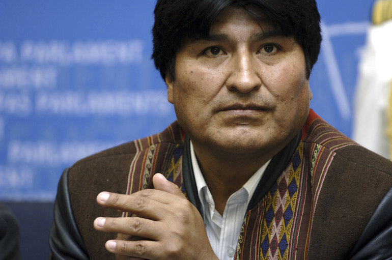 Fotogrāfija 10: EP President holds a news conference with Juan Evo Morales Ayma, President of Bolivia