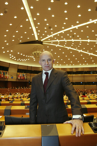 Portrait of MEP Jose Javier POMES RUIZ during a plenary session in Brussels