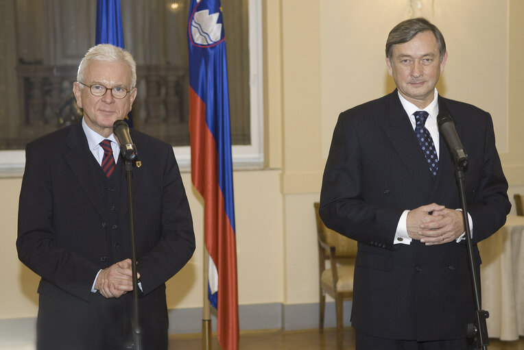 Fotografie 3: EP President and Conference of Presidents pay on an official visit to Slovenia - Meeting with the new President of Slovenia, Mr T?ºrk