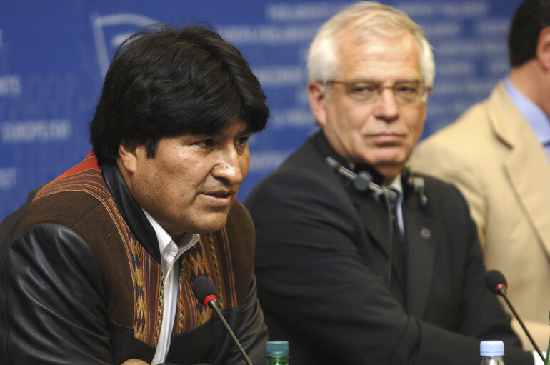 Fotografia 9: EP President holds a news conference with Juan Evo Morales Ayma, President of Bolivia