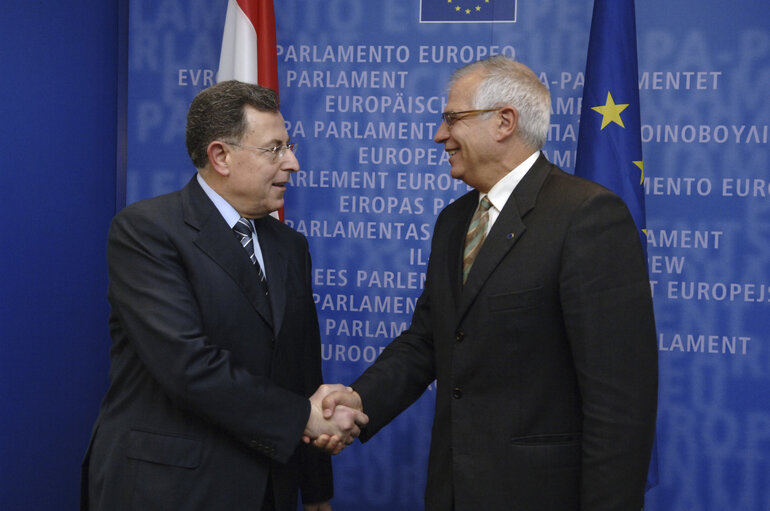 Fotografija 4: EP President receives Fouad SINIORA, Prime Minister of Lebanon, in Strasbourg