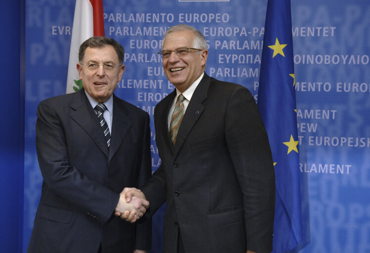 Fotografija 3: EP President receives Fouad SINIORA, Prime Minister of Lebanon, in Strasbourg