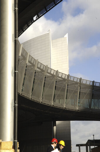 Zdjęcie 1: Ongoing construction works at the EP building in Brussels.