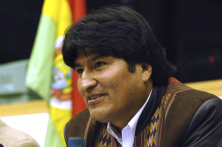 Fotografia 3: AFET Committee - Exchange of views with Juan Evo Morales Ayma, President of Bolivia