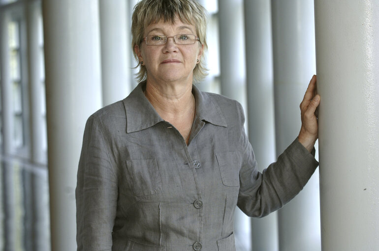 Portrait of MEP Ewa HEDKVIST PETERSEN in Strasbourg