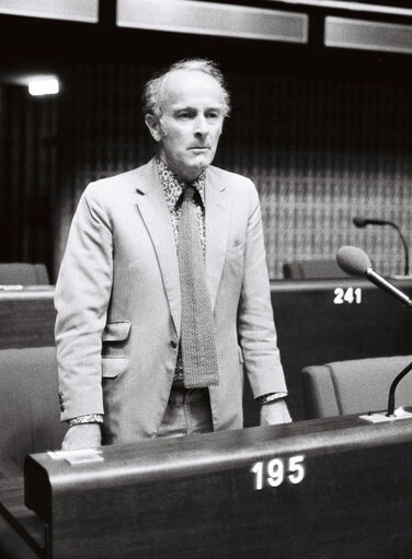 The delegue Lord Wayland KENNET during a session in Strasbourg in October 1978.