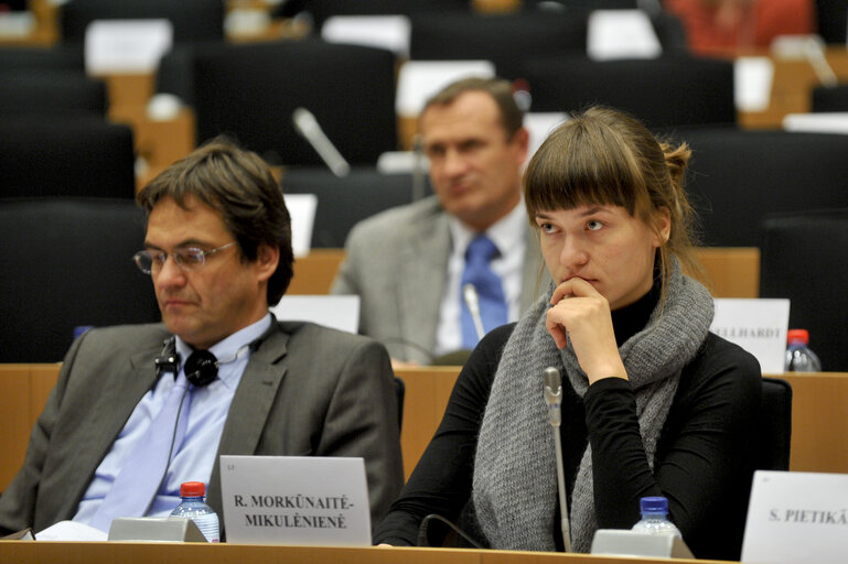 Foto 3: ENVI Committee meeting with the European Commissioner for the Environment.