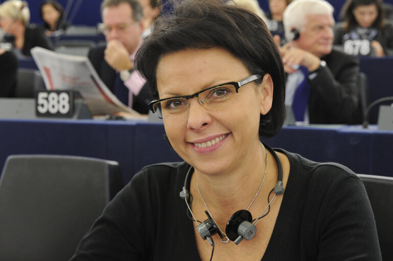 Billede 5: Malgorzata HANDZLIK during votes at the plenary session in Strasbourg