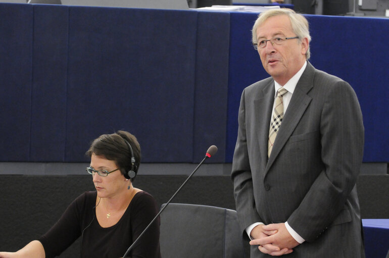 Fotografija 14: Plenary Session in Strasbourg - Week 39 - Question hour with the President of the Eurogroup and Prime Minister of Luxembourg