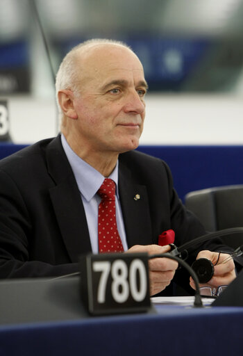 Fernand LE RACHINEL MEP in Plenary Session in Strasbourg