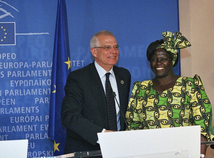 Wangari MAATHAI, 2004 Nobel Peace Prize Winner at The European Parliament