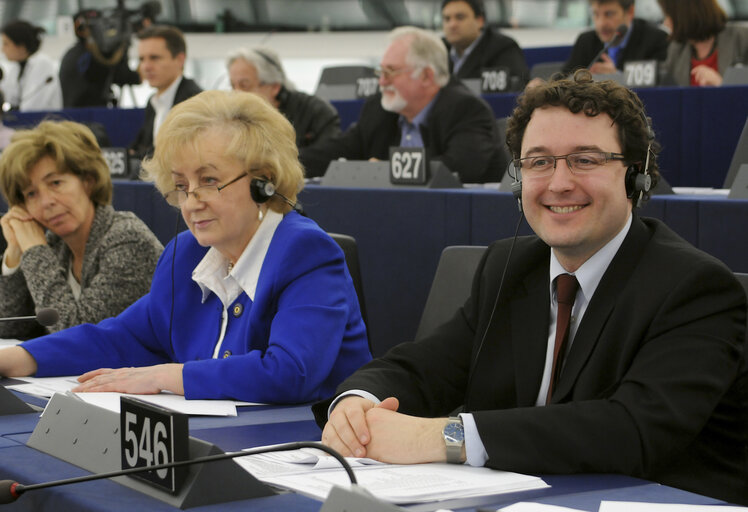 Marti GRAU i SEGU MEP in Plenary Session in Strasbourg.