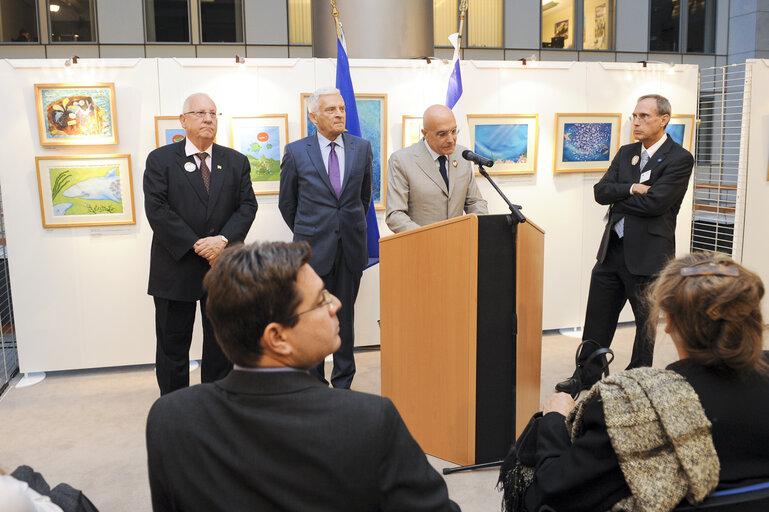 Foto 9: Exhibition gilad SHALIT with EP President and Speaker of the Knesset