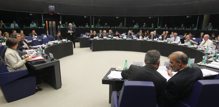 Photo 6 : Conference of Committee Chairs with Polish Presidency minister of Foreign affairs