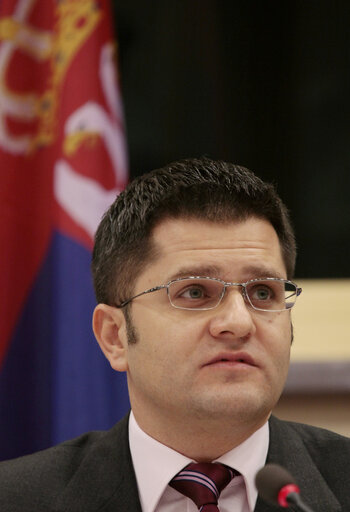 Photo 4 : Committee on Foreign Affairs   Discussion with Vuk JEREMIC, Minister of Foreign Affairs of the Republic of Serbia