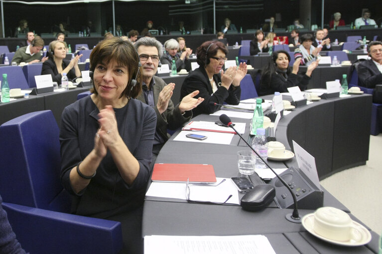 Billede 8: Sakharov Prize 2011. Arab Spring. Meeting with GREENS GROUP