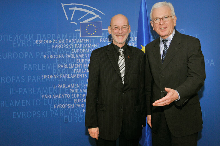 Hans-Gert POETTERING, EP President, meets with Horst POSDORF