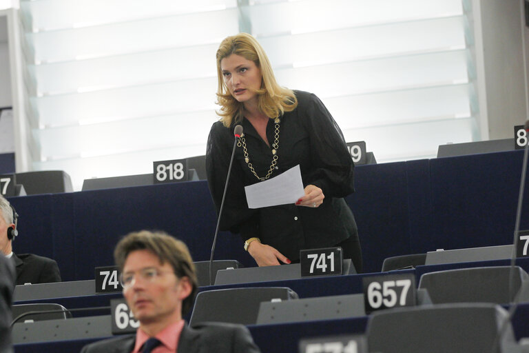 Foto 1: Ramona Nicole MANESCU in plenary in Strasbourg week 46