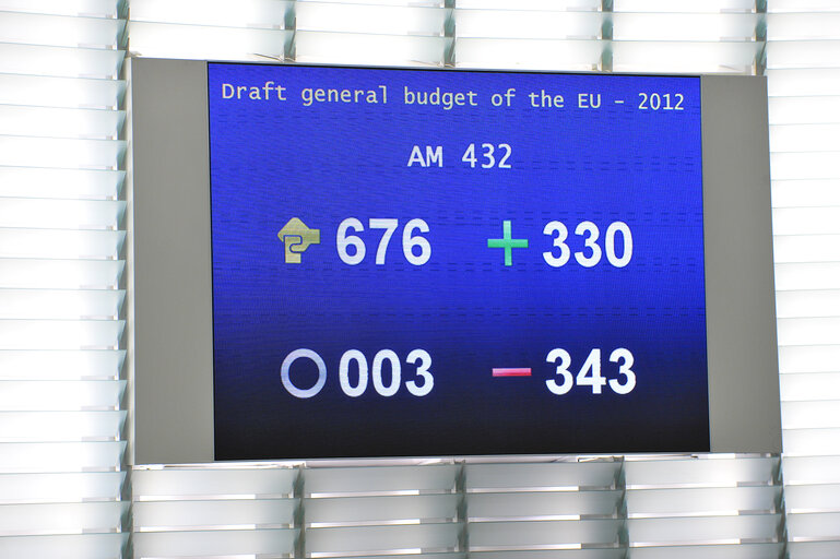 Fotó 18: Illustration - Hemicycle in Strasbourg, during a plenary  session