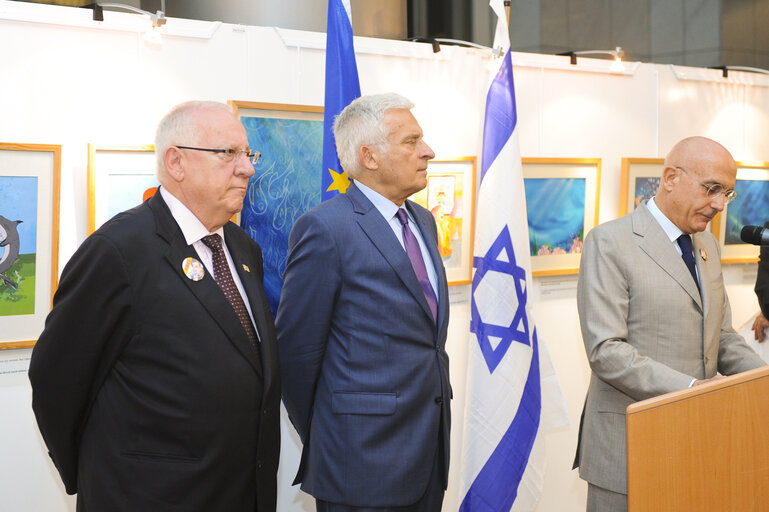 Foto 6: Exhibition gilad SHALIT with EP President and Speaker of the Knesset