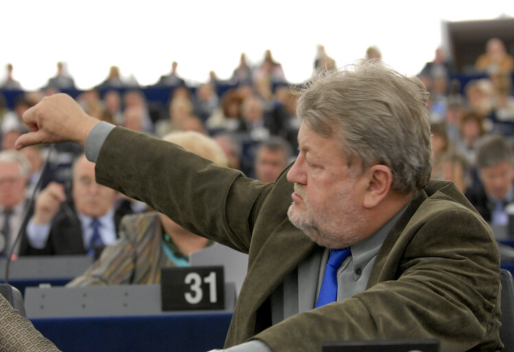 Foto 5: MEP Robert GOEBBELS in Plenary Session