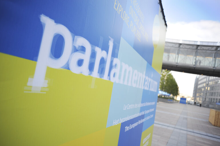 Foto 12: Illustration of the outside of the EP, presentation of the Parlamentarium
