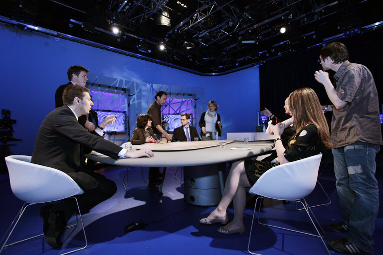 Foto 30: studio TV in European Parliament in Brussels