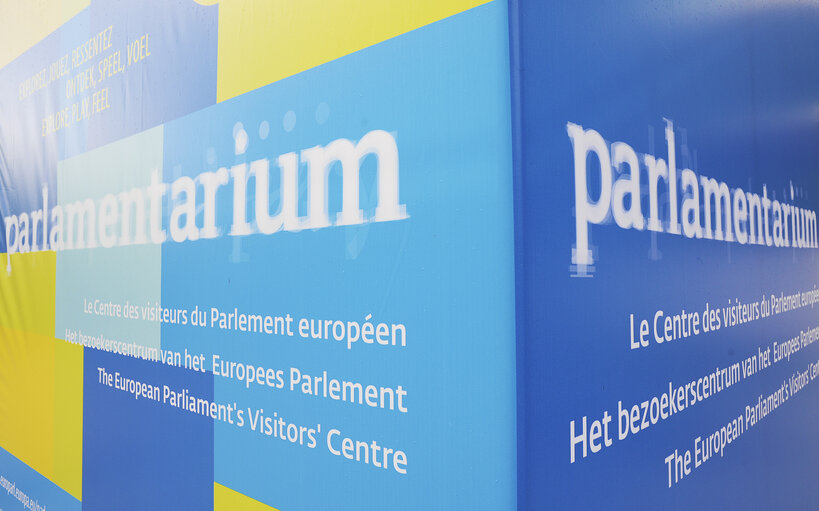 Foto 2: Illustration of the outside of the EP, presentation of the Parlamentarium