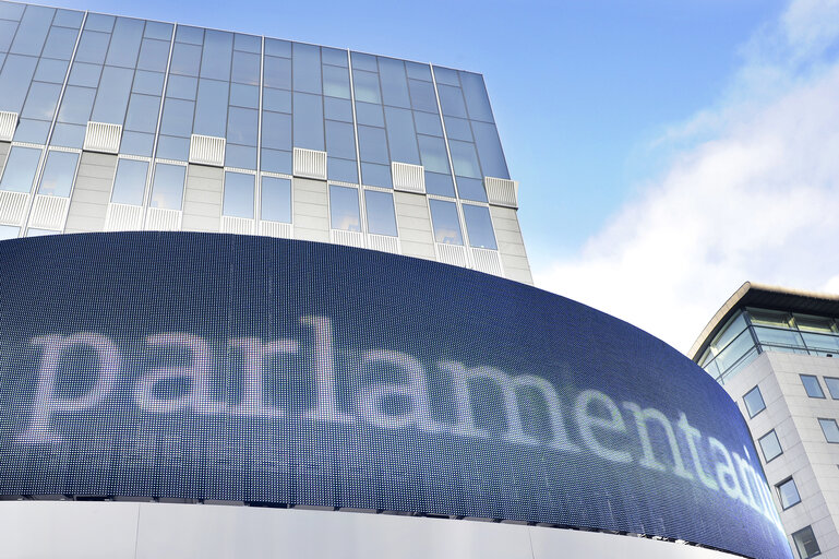 Foto 7: Illustration of the outside of the EP, presentation of the Parlamentarium