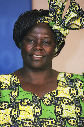 Wangari MAATHAI, 2004 Nobel Peace Prize Winner at The European Parliament