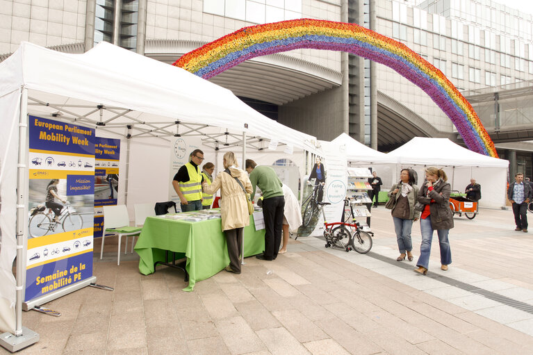 Fotografija 3: Mobility Week in front of the European Parliament in Brussels