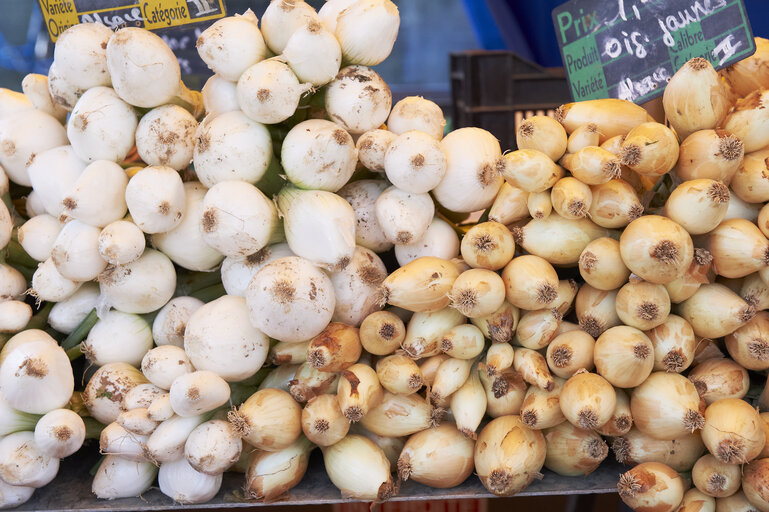 vegetable, onion, market