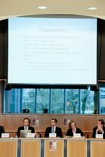Foto 1: ALDE Hearing on the Anti-Counterfeiting Trade Agreement ACTA, at the EP in Brussels.