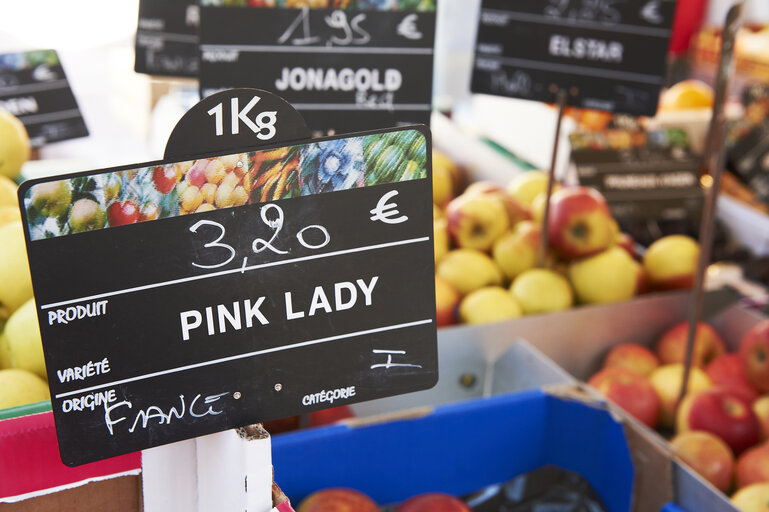 fruit, market, apples