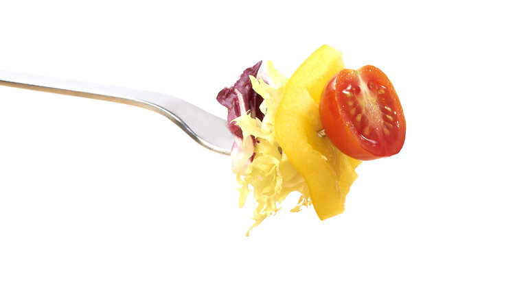 Fotografija 7: vegetable, food, pepper, tomato, salad, fork