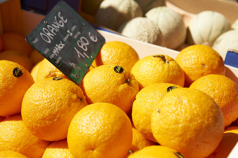 fruit, orange, market