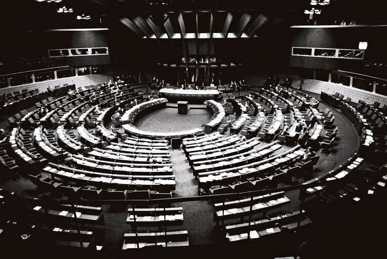 European Parliament, during a session in Strasbourg in March 1977.