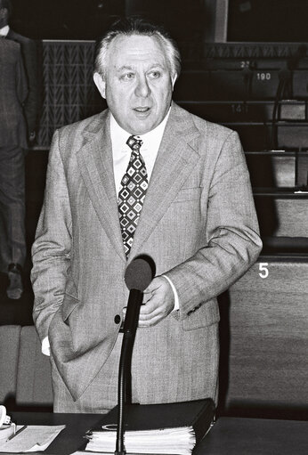 Billede 14: The delegue Ludwig FELLERMAIER during a session in Strasbourg in March 1977.