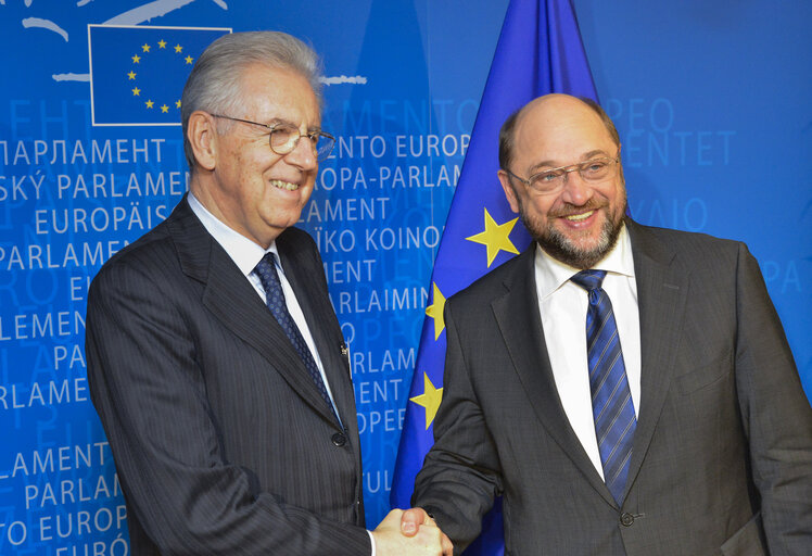 Foto 4: Martin SCHULZ - EP President meets with Mario MONTI