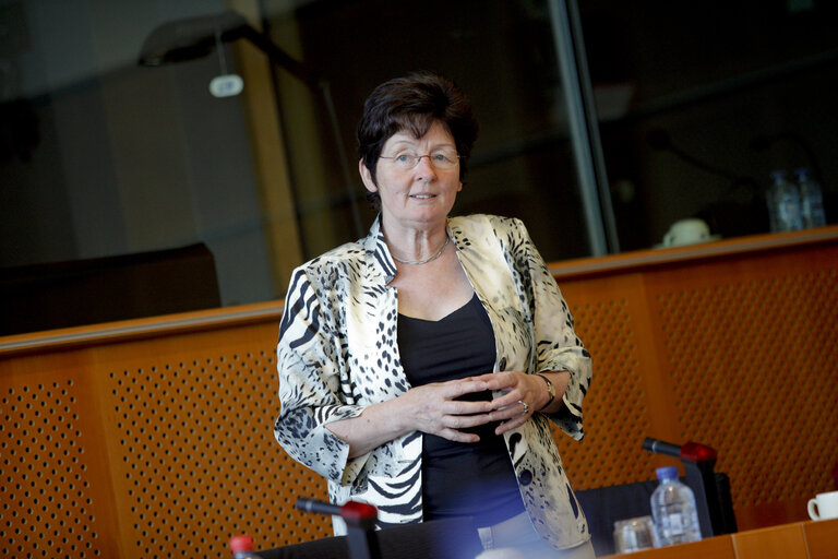 Fotografi 2: MEP Elisabeth Jeggle receives German experts