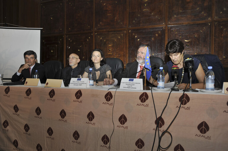 LIBE Commission members hold a news conference at the end of their visit to Mali