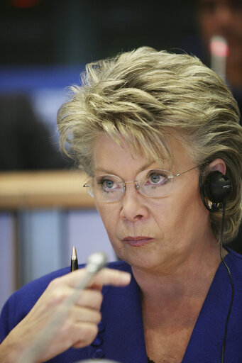 Fotografija 35: Hearing of Viviane Reding, Commissioner designate for Justice, fundamental rights and Citizenship. LIBE, JURI, FEMM -