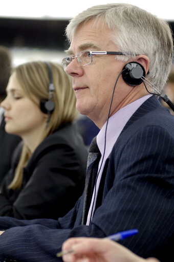 Ian HUDGHTON in the Strasbourg Hemicycle