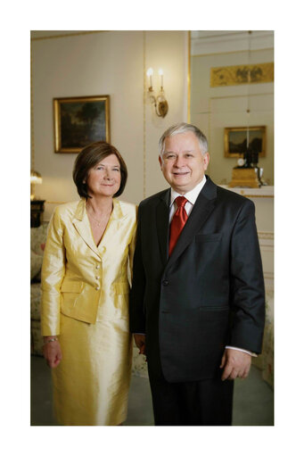 Official Portrait President Kaczynski and his wife