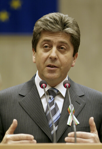 Plenary session in Brussels - Formal sitting : Georgi PARVANOV, President of Bulgaria