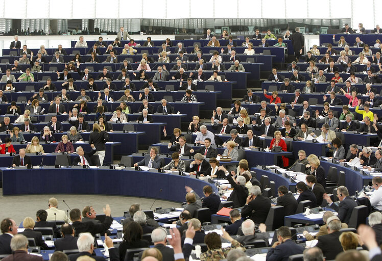 European Parliament hemicycle in Strasbourg