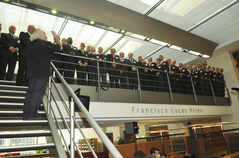 Fotografija 1: EP President speaks on the occasion of the inauguration of the Francisco Lucas Pires Reading Room of the European Parliament's Library