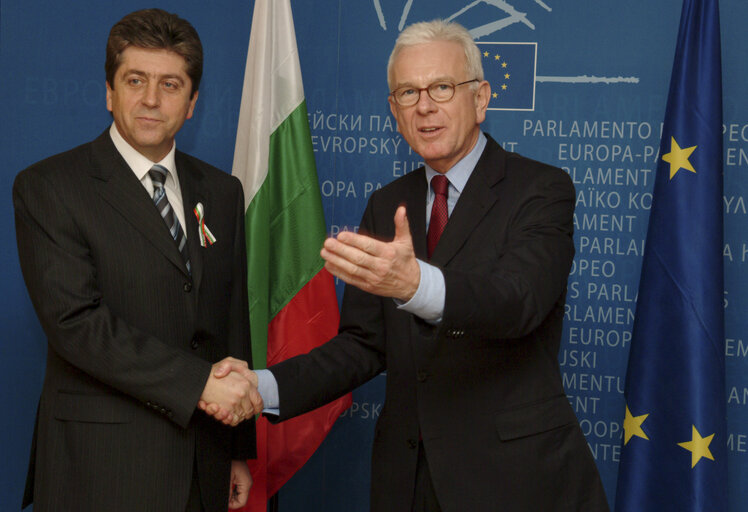 Fotó 10: Plenary session in Brussels - Press conference after a formal sitting with Georgi PARVANOV, President of Bulgaria